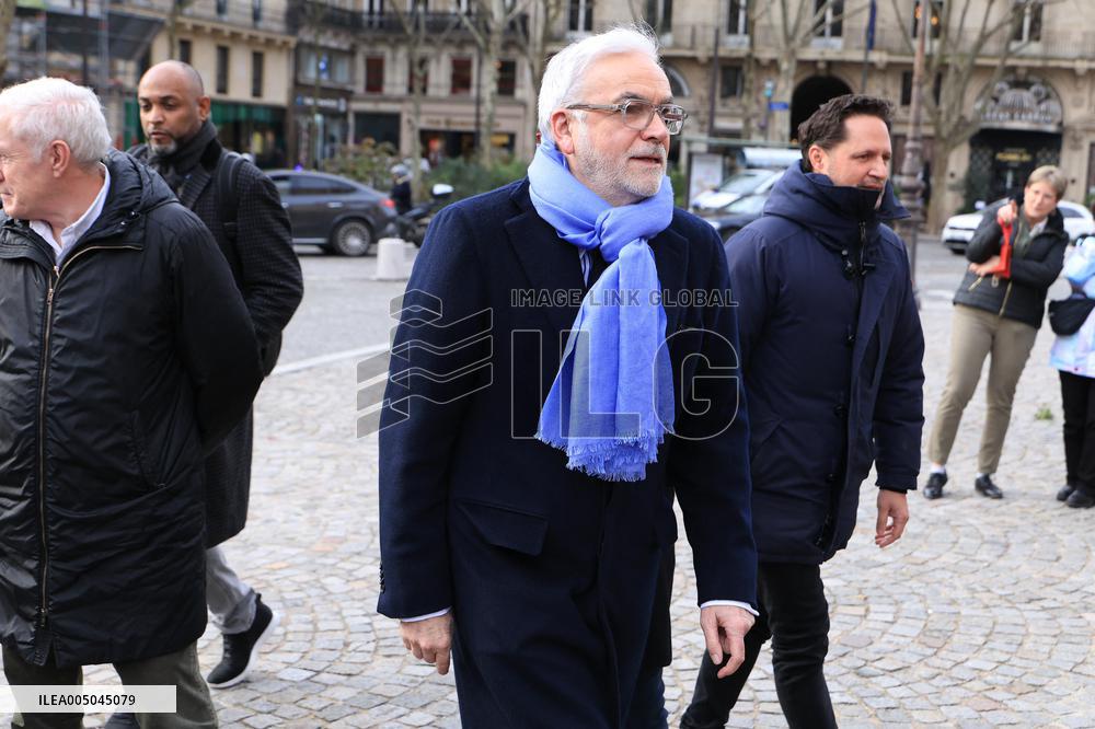 Figure of French Football Rolland Courbis funeral - Paris