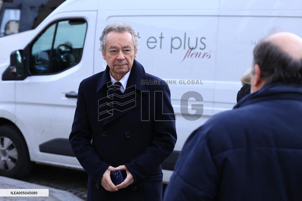 Figure of French Football Rolland Courbis funeral - Paris