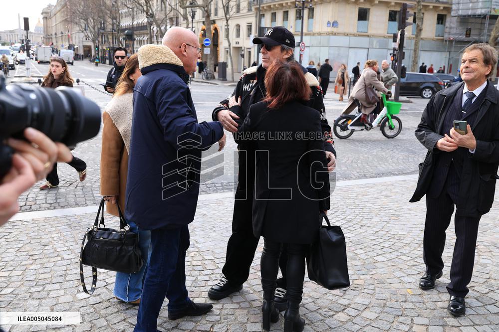 Figure of French Football Rolland Courbis funeral - Paris