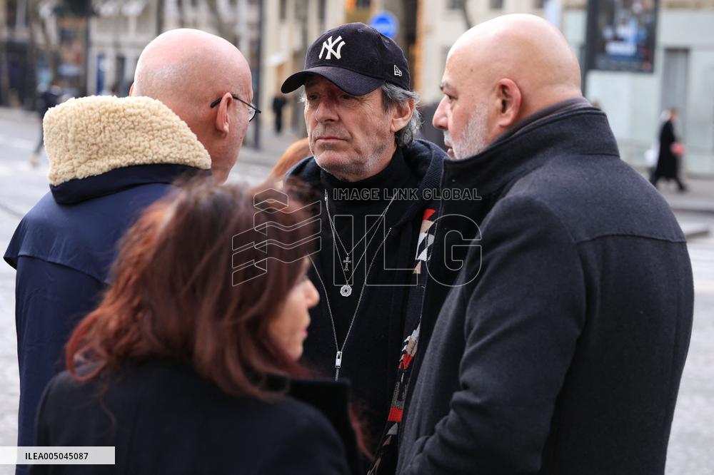 Figure of French Football Rolland Courbis funeral - Paris