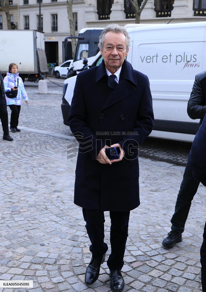 Figure of French Football Rolland Courbis funeral - Paris