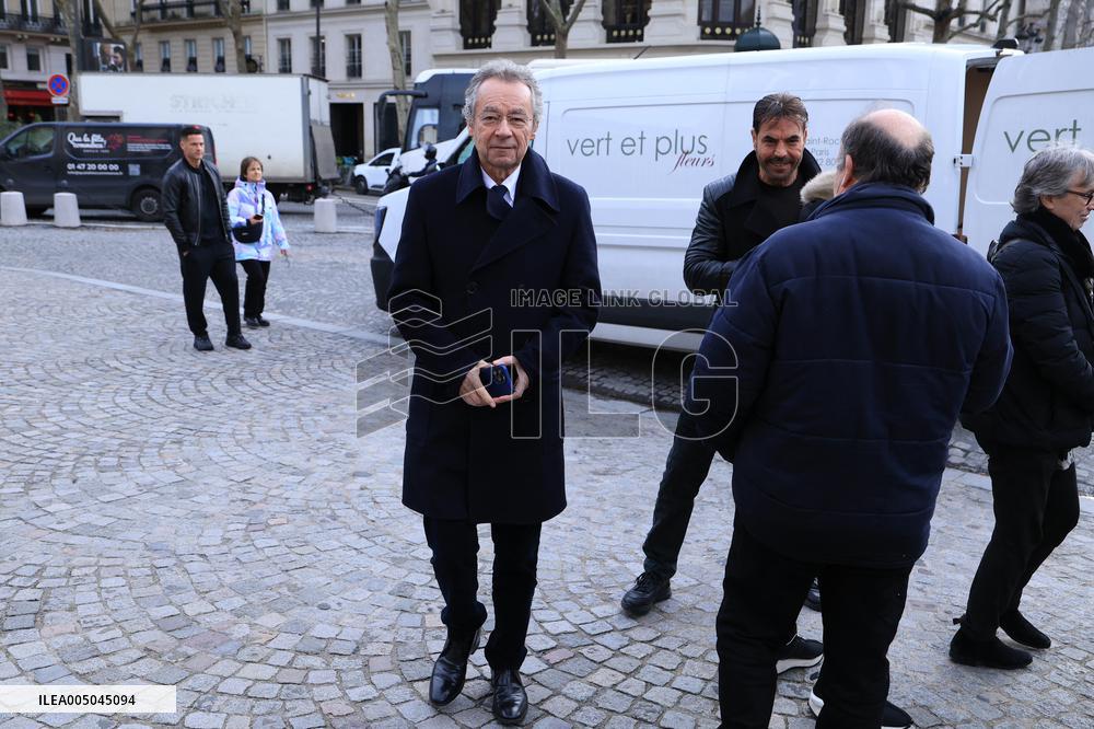 Figure of French Football Rolland Courbis funeral - Paris