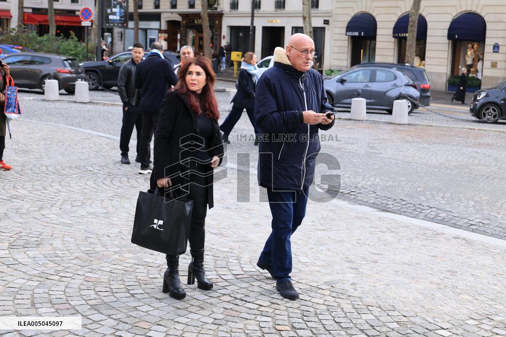 Figure of French Football Rolland Courbis funeral - Paris