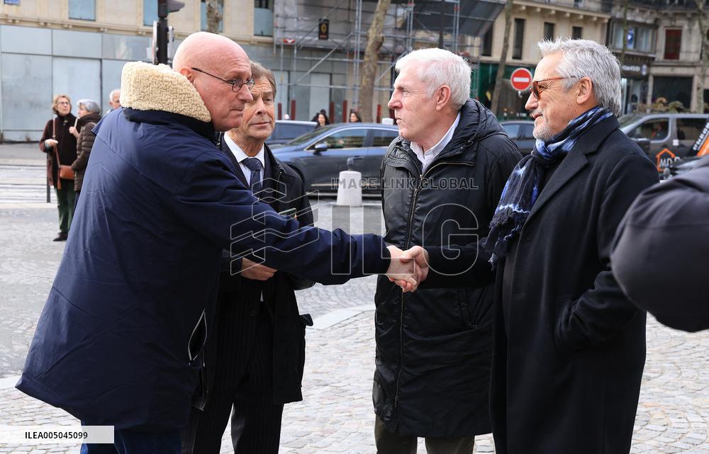 Figure of French Football Rolland Courbis funeral - Paris