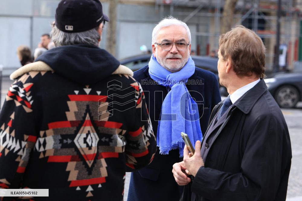 Figure of French Football Rolland Courbis funeral - Paris