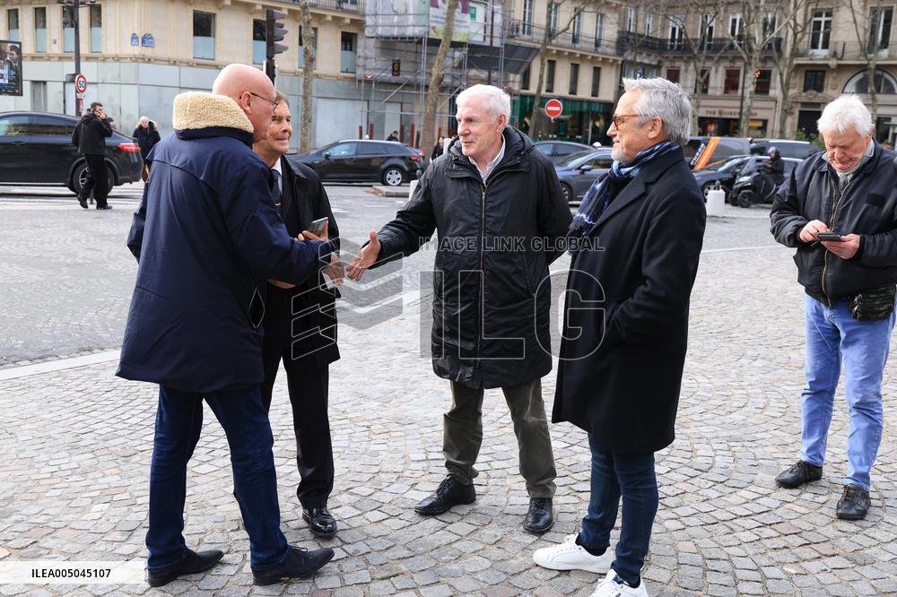 Figure of French Football Rolland Courbis funeral - Paris