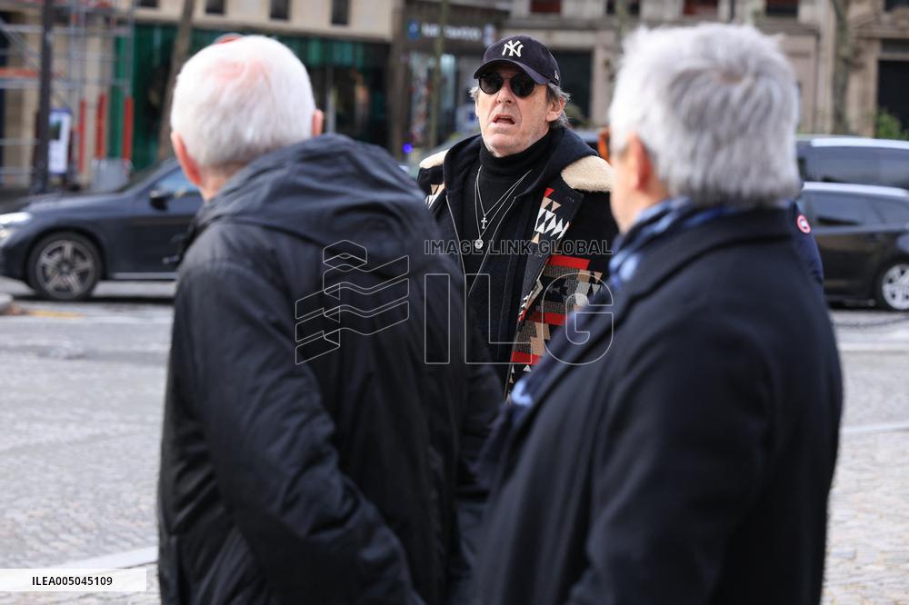 Figure of French Football Rolland Courbis funeral - Paris