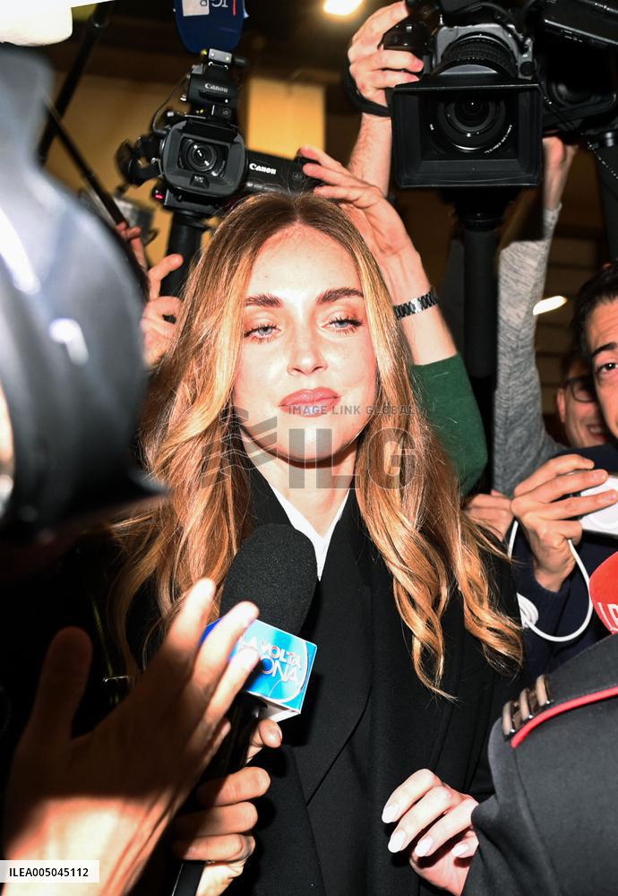 Chiara Ferragni Arrives In Court For Pandoro Gate - Milan
