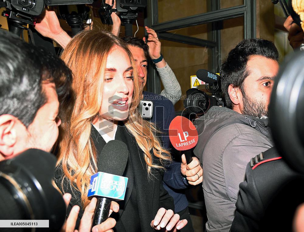 Chiara Ferragni Arrives In Court For Pandoro Gate - Milan