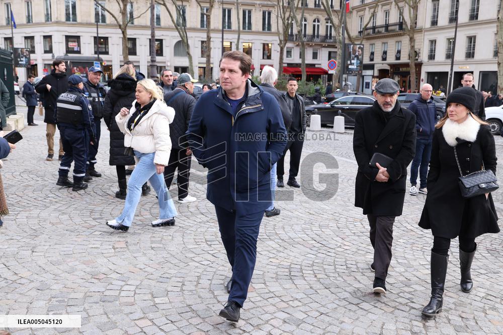 Figure of French Football Rolland Courbis funeral - Paris