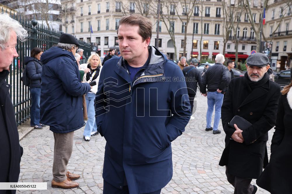 Figure of French Football Rolland Courbis funeral - Paris