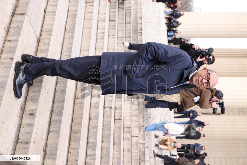 Figure of French Football Rolland Courbis funeral - Paris