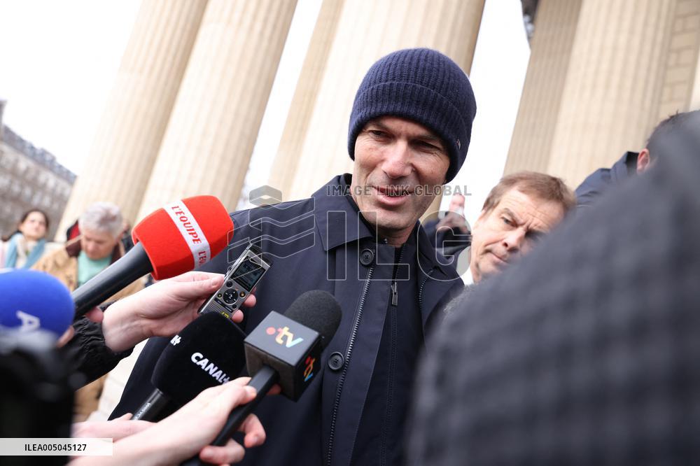 Figure of French Football Rolland Courbis funeral - Paris