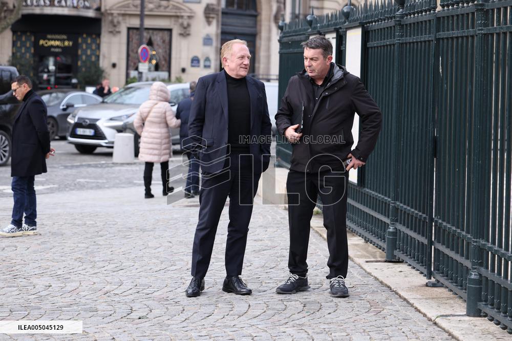 Figure of French Football Rolland Courbis funeral - Paris