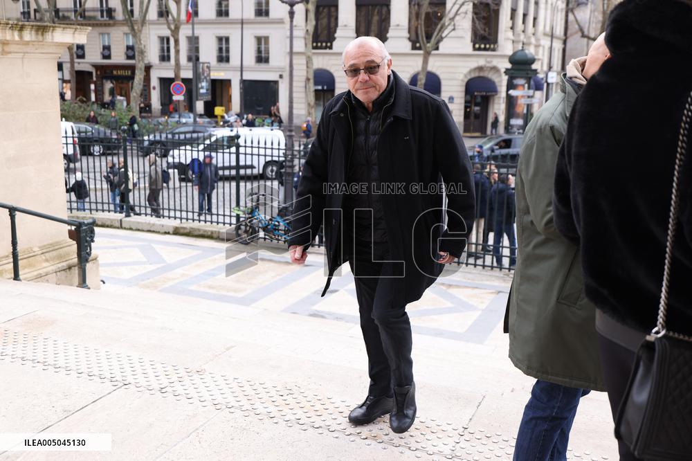 Figure of French Football Rolland Courbis funeral - Paris