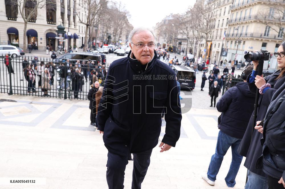 Figure of French Football Rolland Courbis funeral - Paris