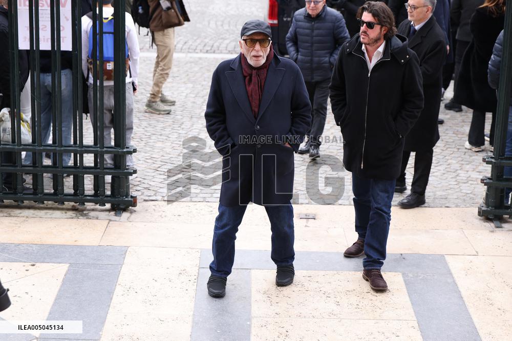Figure of French Football Rolland Courbis funeral - Paris