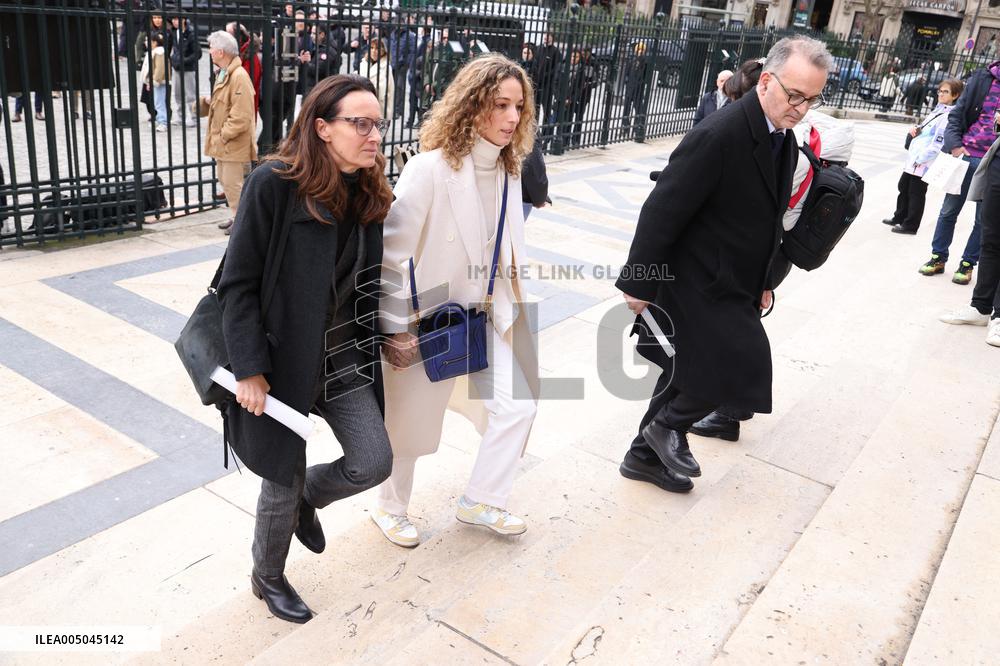 Figure of French Football Rolland Courbis funeral - Paris