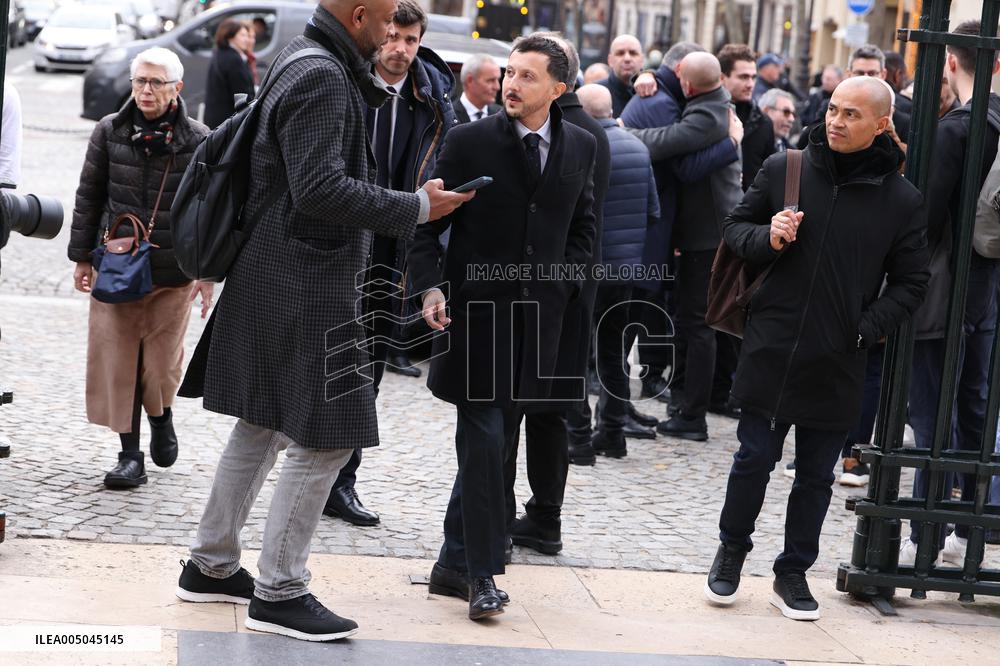 Figure of French Football Rolland Courbis funeral - Paris