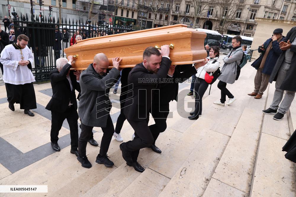 Figure of French Football Rolland Courbis funeral - Paris