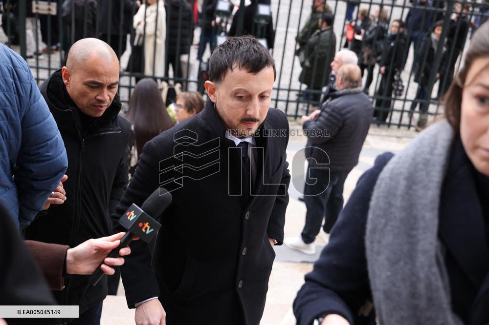 Figure of French Football Rolland Courbis funeral - Paris