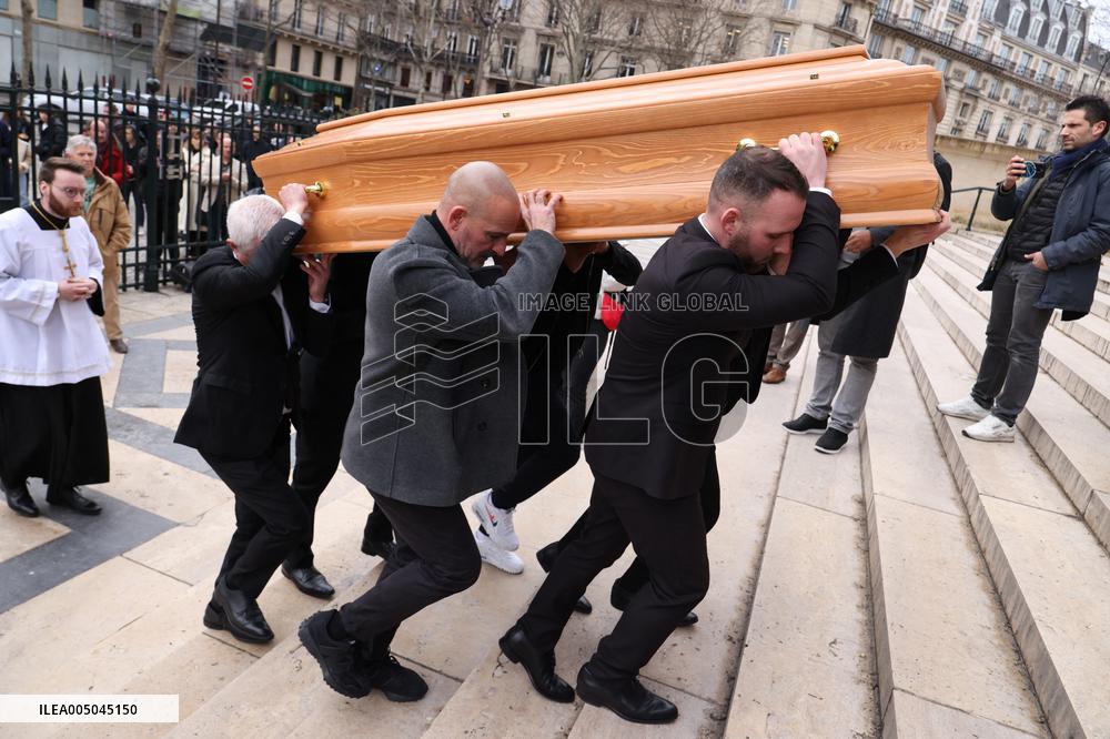 Figure of French Football Rolland Courbis funeral - Paris