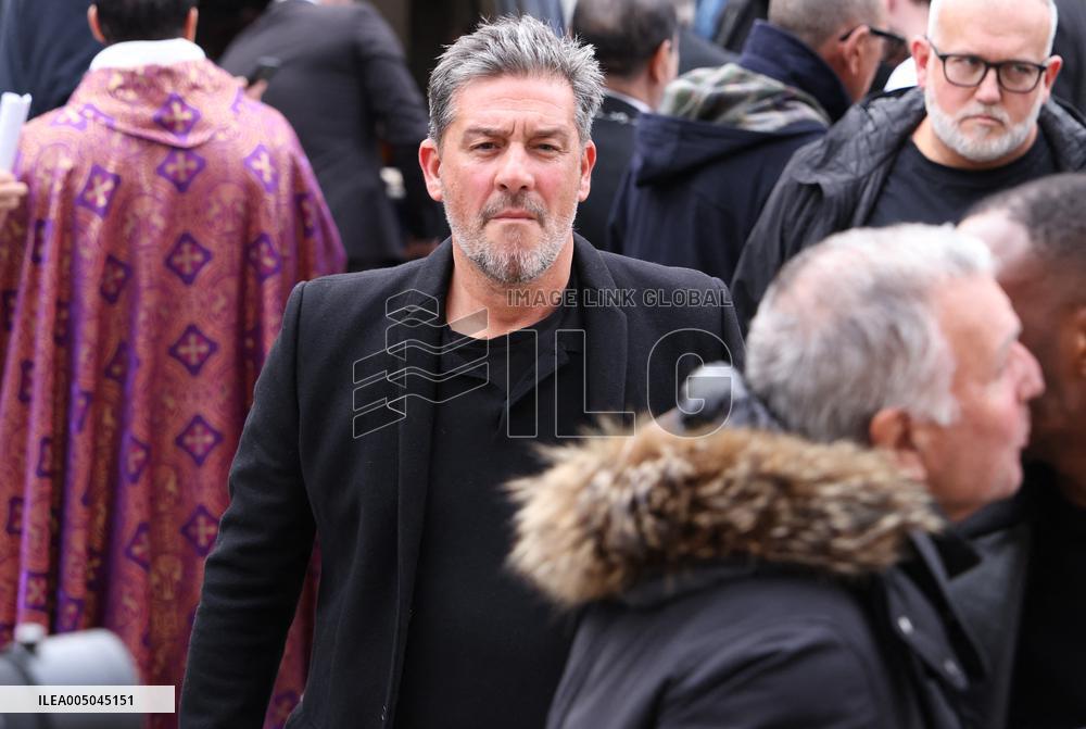 Figure of French Football Rolland Courbis funeral - Paris
