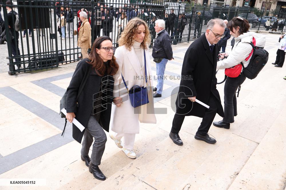 Figure of French Football Rolland Courbis funeral - Paris