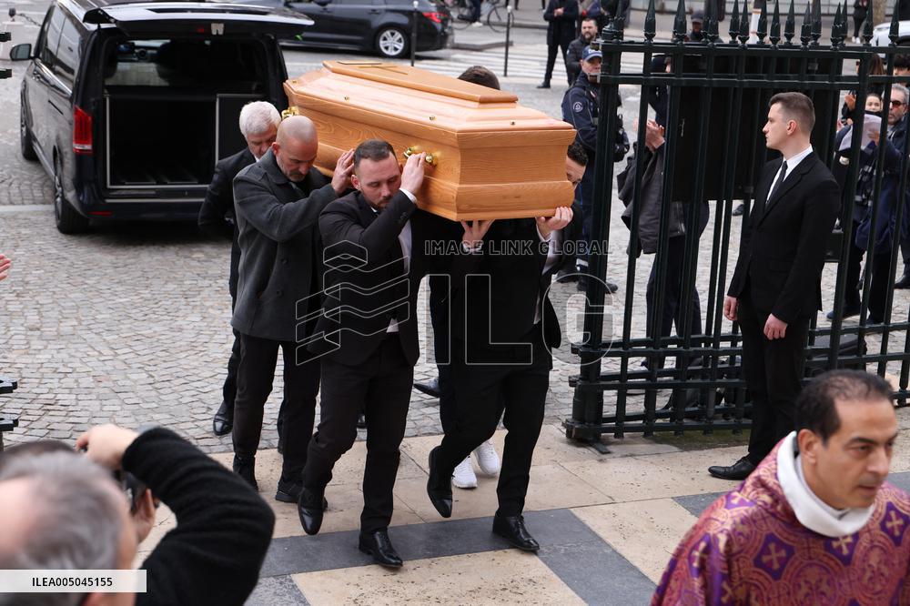 Figure of French Football Rolland Courbis funeral - Paris