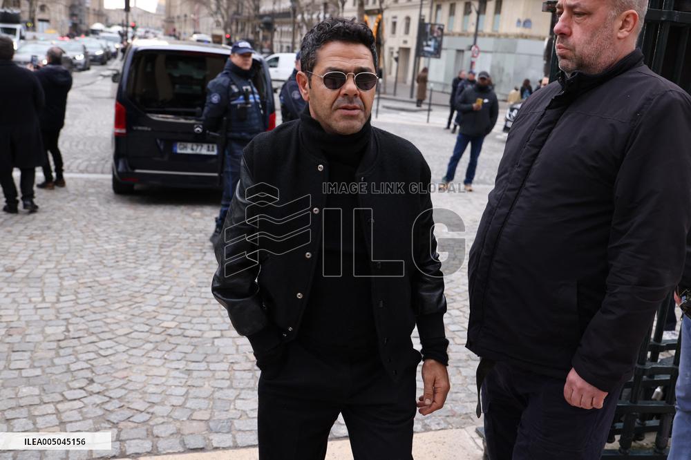 Figure of French Football Rolland Courbis funeral - Paris