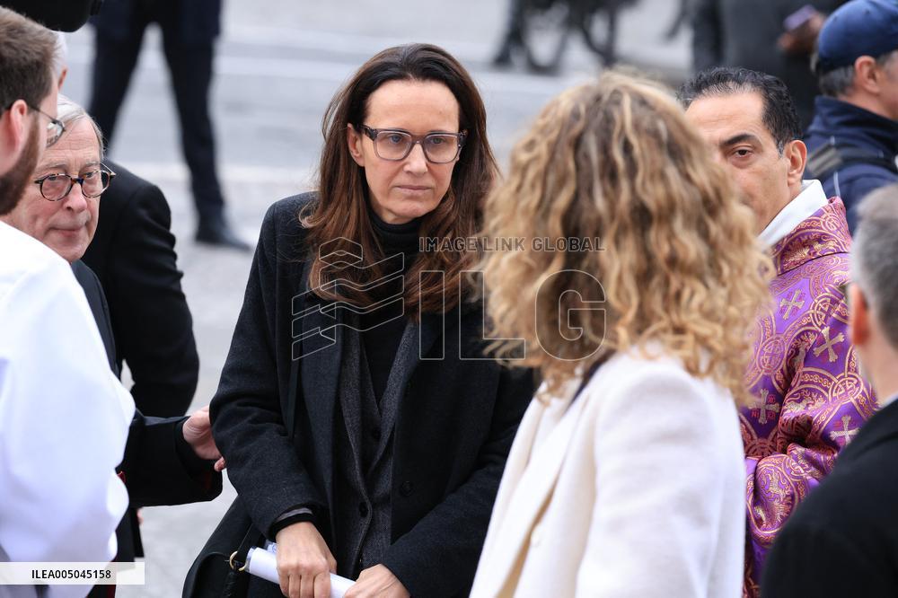 Figure of French Football Rolland Courbis funeral - Paris