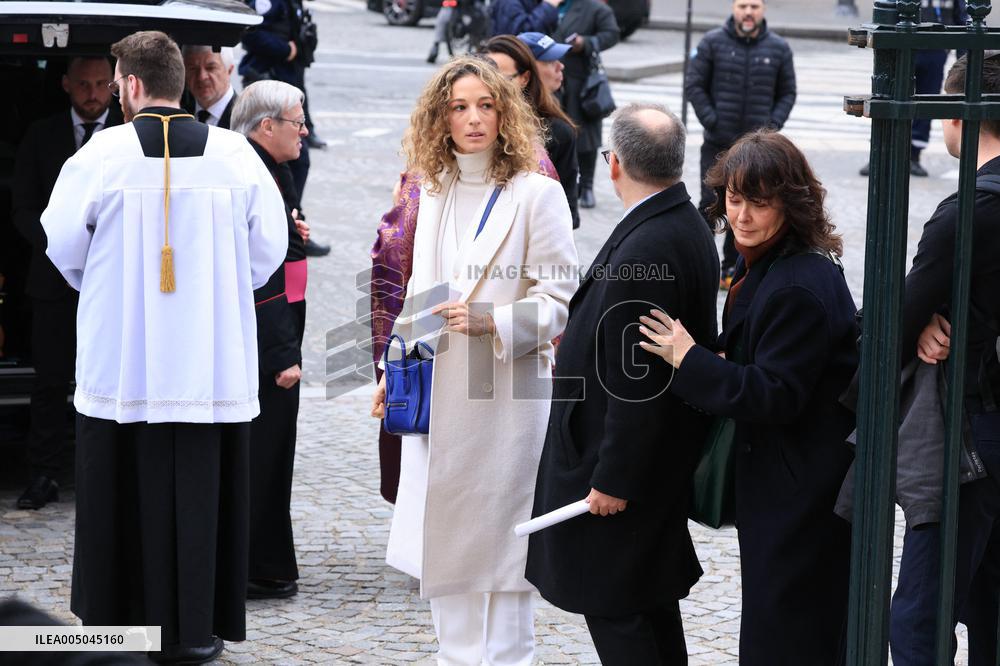 Figure of French Football Rolland Courbis funeral - Paris