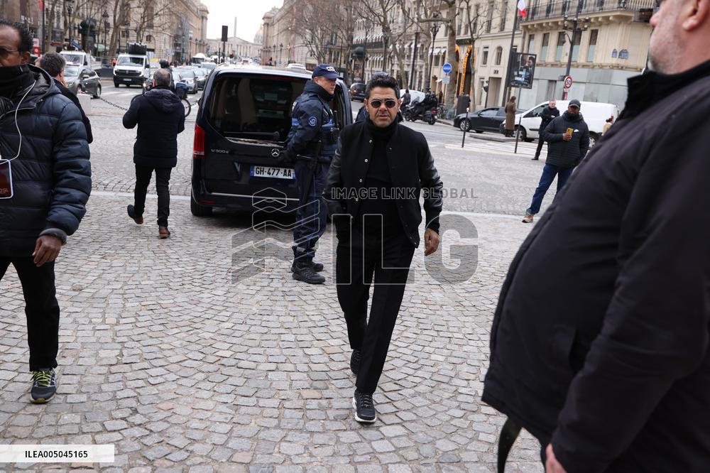 Figure of French Football Rolland Courbis funeral - Paris
