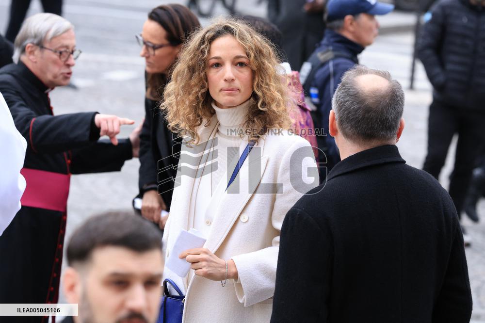 Figure of French Football Rolland Courbis funeral - Paris