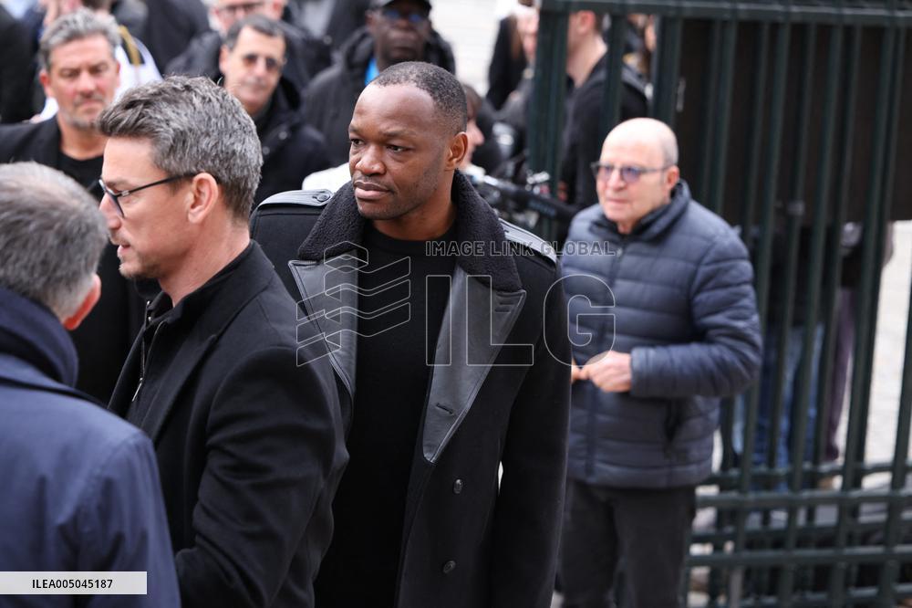 Figure of French Football Rolland Courbis funeral - Paris