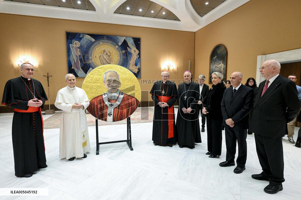 Mosaic Portrait of Pope Leo XIV for St. Paul Outside the Walls Basilica - Vatican