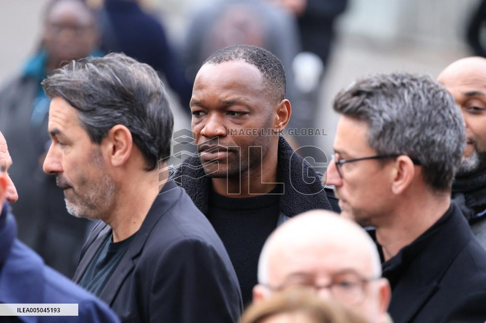 Figure of French Football Rolland Courbis funeral - Paris