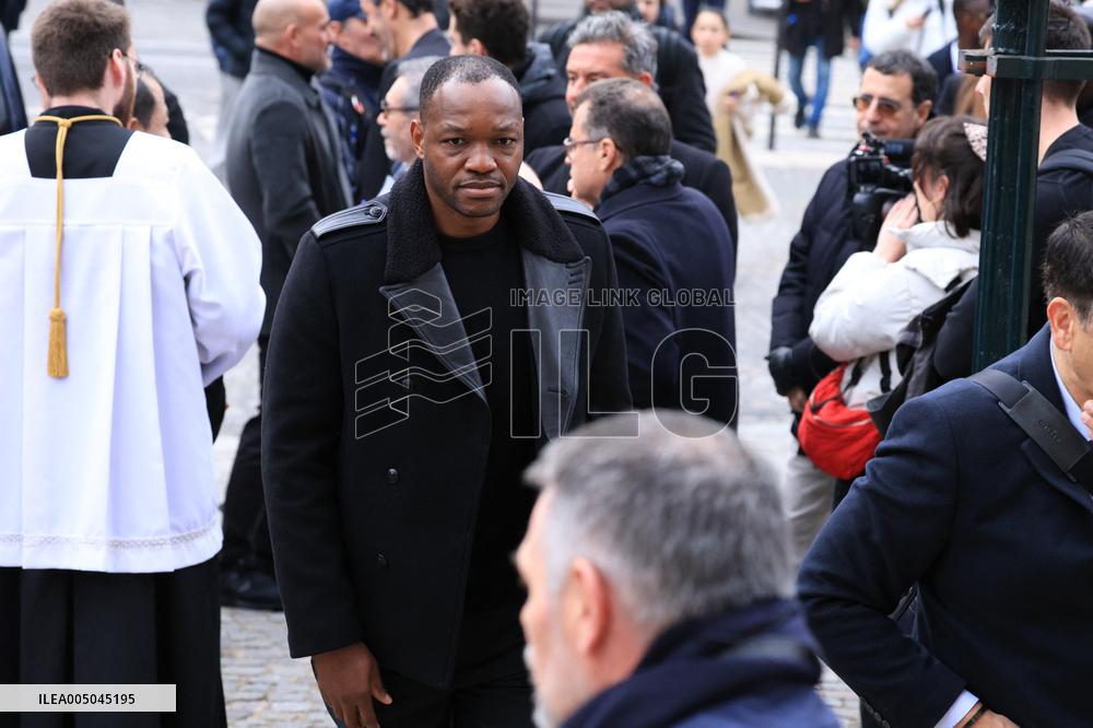 Figure of French Football Rolland Courbis funeral - Paris