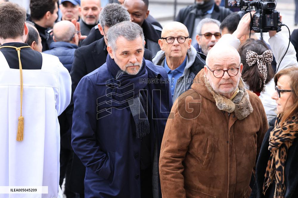 Figure of French Football Rolland Courbis funeral - Paris