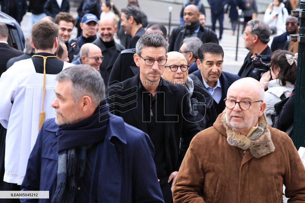 Figure of French Football Rolland Courbis funeral - Paris