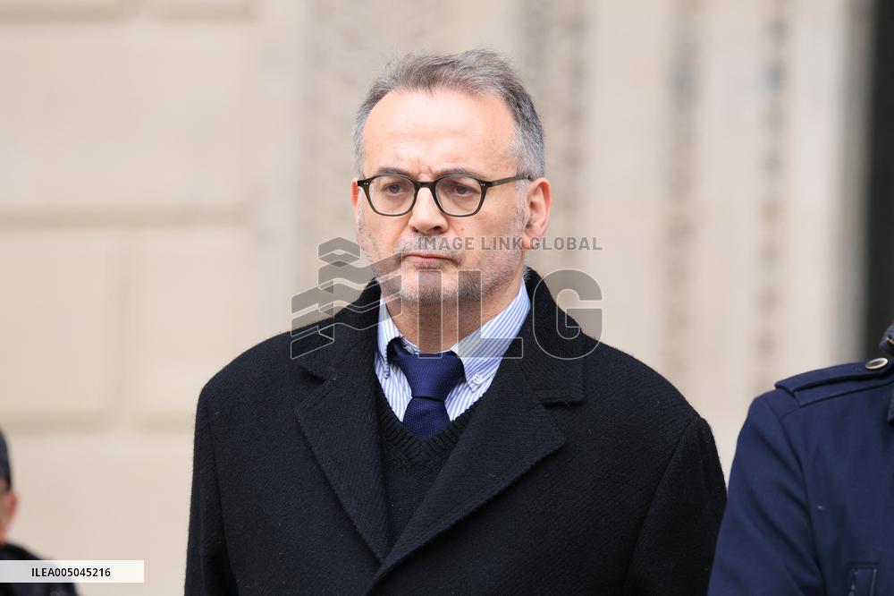 Figure of French Football Rolland Courbis funeral - Paris