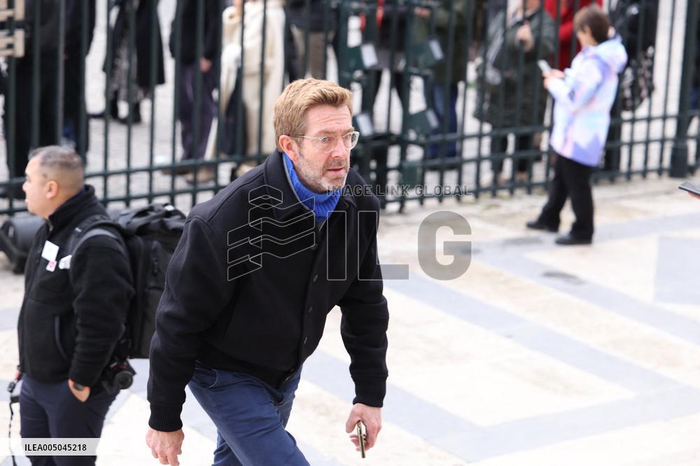 Figure of French Football Rolland Courbis funeral - Paris