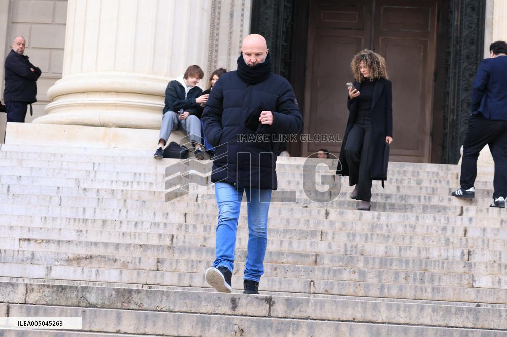 Figure of French Football Rolland Courbis Funeral - Paris