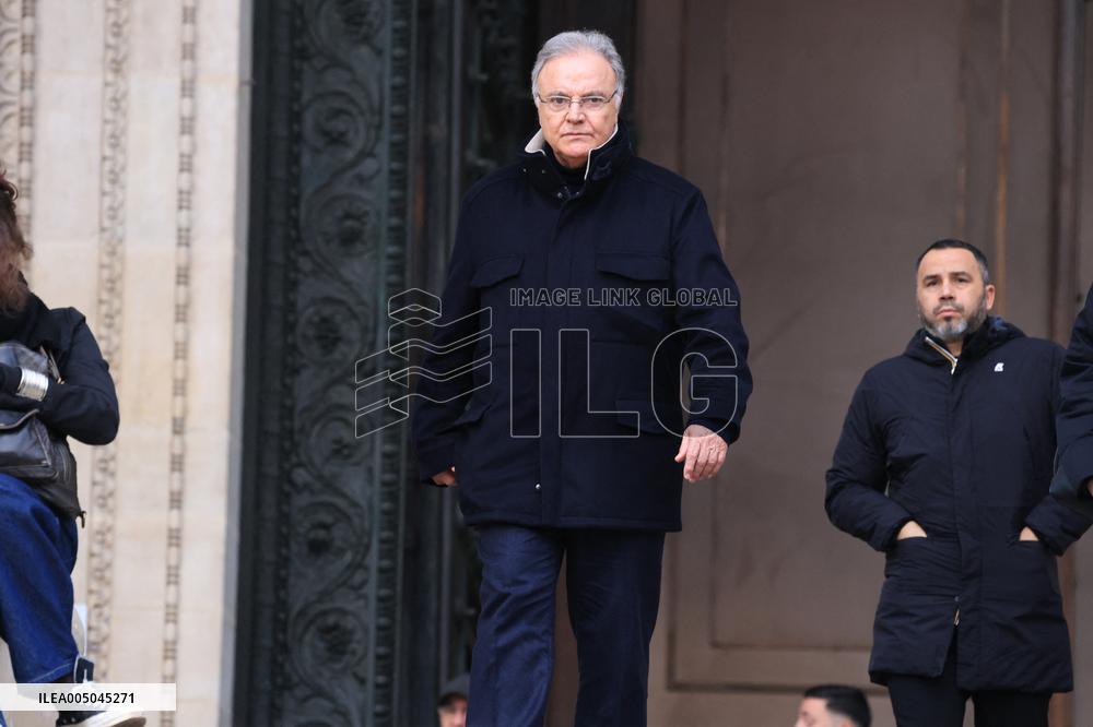 Figure of French Football Rolland Courbis Funeral - Paris