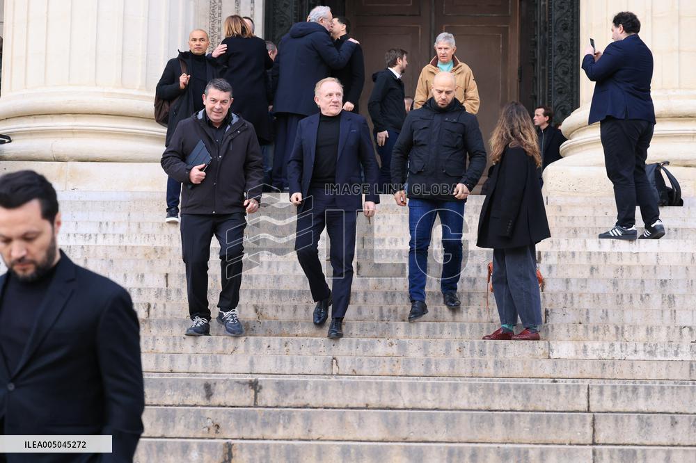 Figure of French Football Rolland Courbis Funeral - Paris