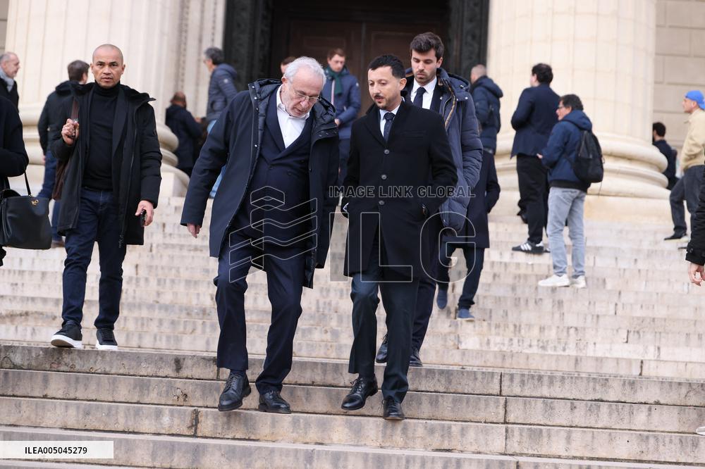 Figure of French Football Rolland Courbis Funeral - Paris