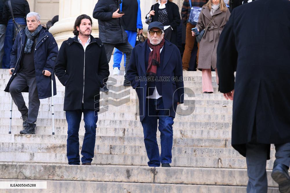Figure of French Football Rolland Courbis Funeral - Paris