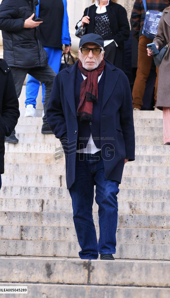 Figure of French Football Rolland Courbis Funeral - Paris