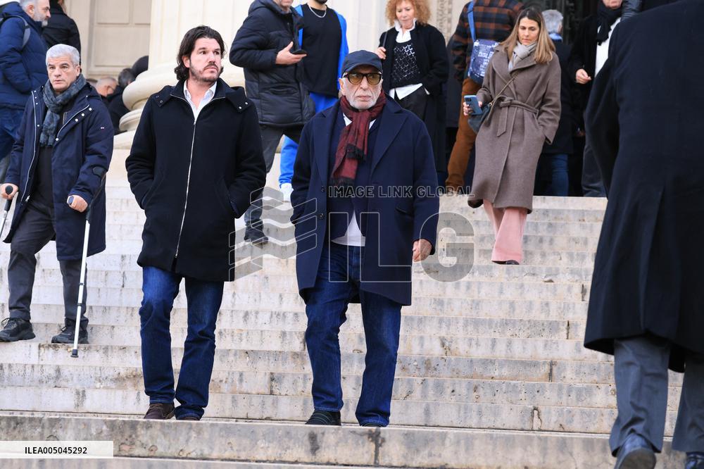 Figure of French Football Rolland Courbis Funeral - Paris