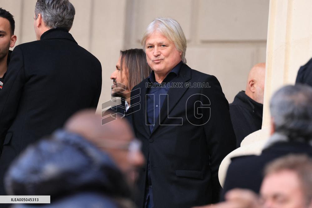 Figure of French Football Rolland Courbis Funeral - Paris